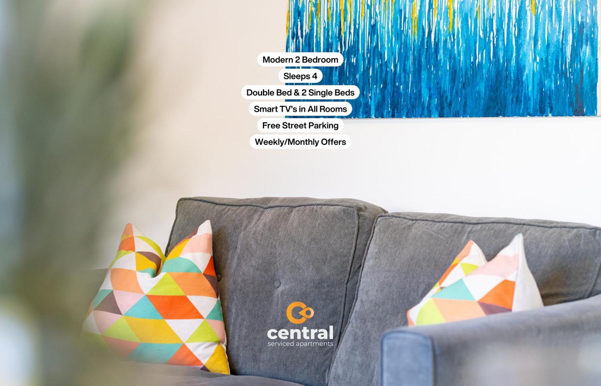 Central Serviced Apartments - 2 Bedroom - Free Street Parking - Fast Wifi - Smart Tvs In All Rooms - Ground Level - Family Neighbourhood - 3 X Double Beds - Heating 24-7 - Trade Stays - Weekly & Monthly Offers Dundee Exterior foto